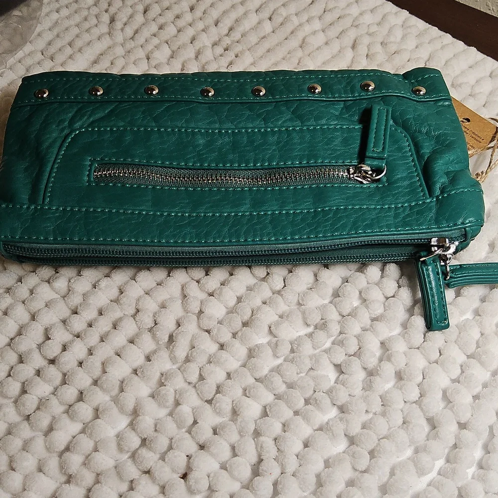 Ampere Creations Vegan Leather Wristlet with dust bag